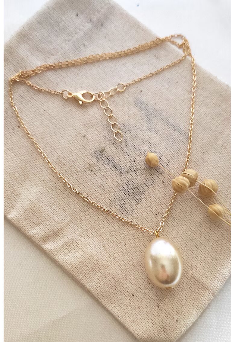 Atelier Miu Colier cu perle sintetice - Auriu - Bej deschis - Auriu/Bej deschis