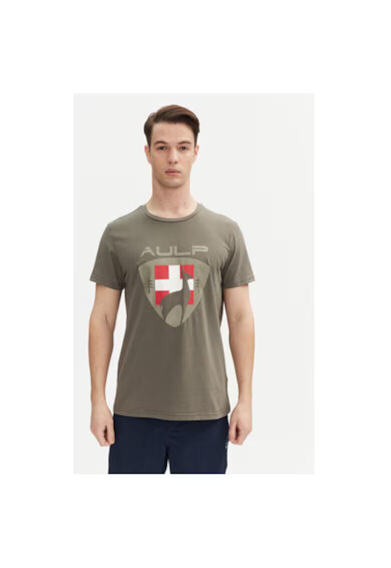 Aulp Tricou barbati MOCCO M - Poliester reciclat - M INTL - Kaki