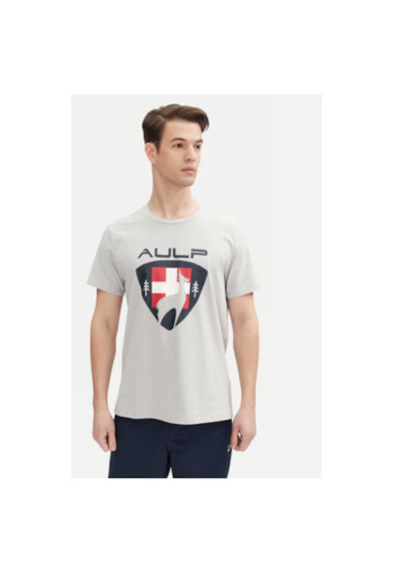 Aulp Tricou barbati ROQUE M - Bumbac/Poliester reciclat - Gri - Gri