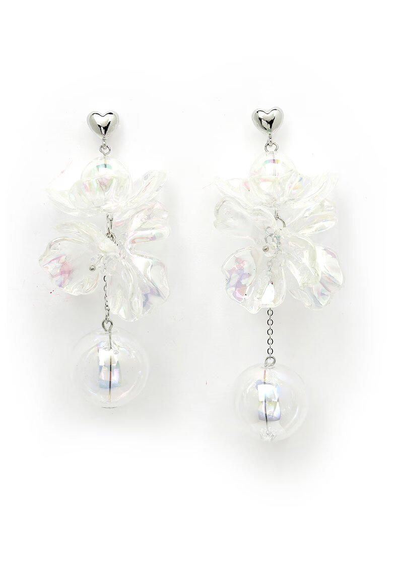 AVANT-GARDE PARIS Cercei cu Mother of Pearl - Alb/Argintiu