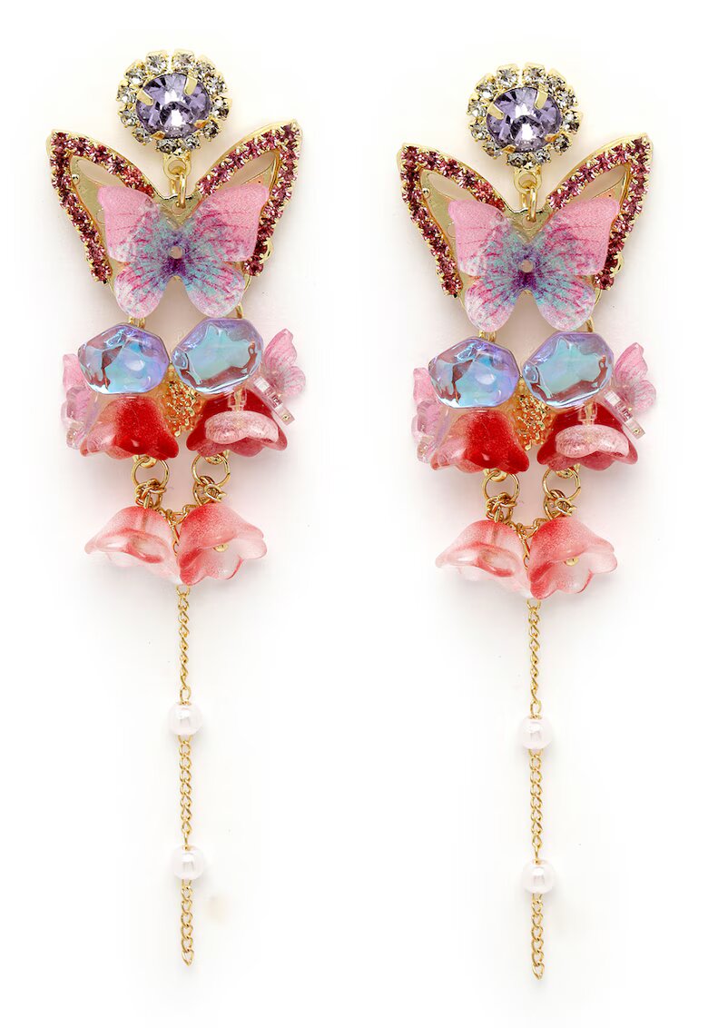 AVANT-GARDE PARIS Cercei drop cu cristale - Multicolor