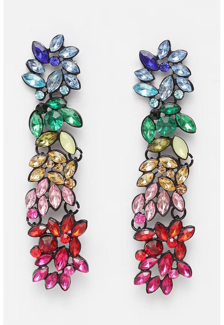 AVANT-GARDE PARIS Cercei drop cu cristale multicolore - Multicolor
