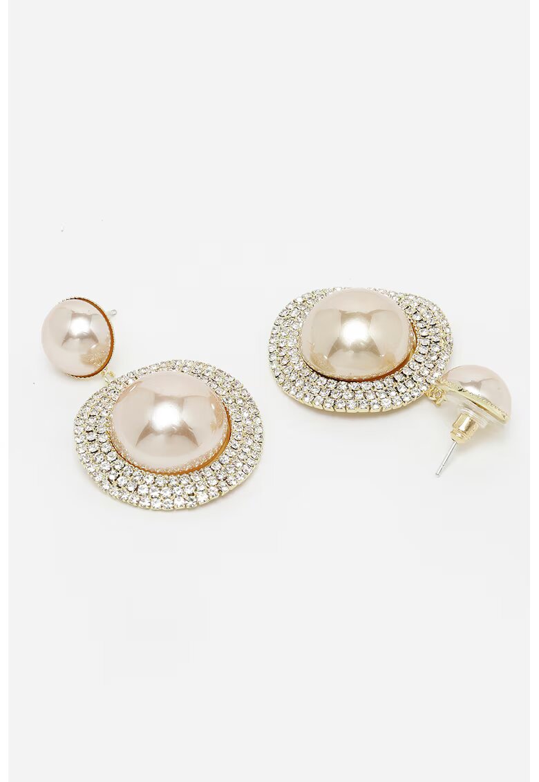 AVANT-GARDE PARIS Cercei drop placati cu aur de 18K - Alb/Auriu rose/Transparent