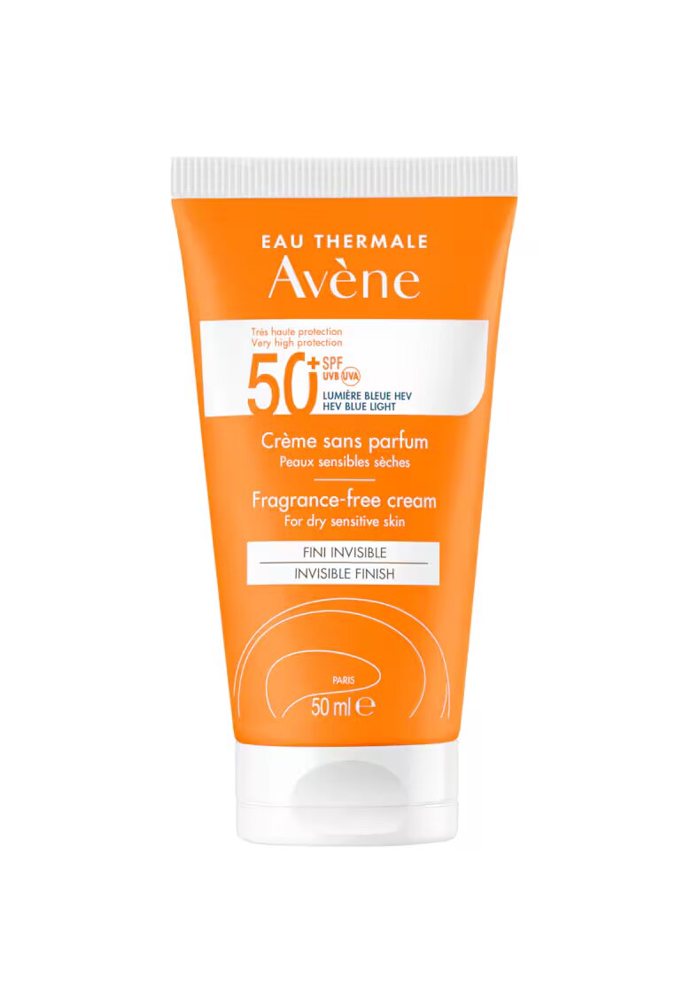Avene Crema de fata cu protectie solara SPF 50+ TRIASORB - pentru ten sensibil - fara parfum - 50 ml