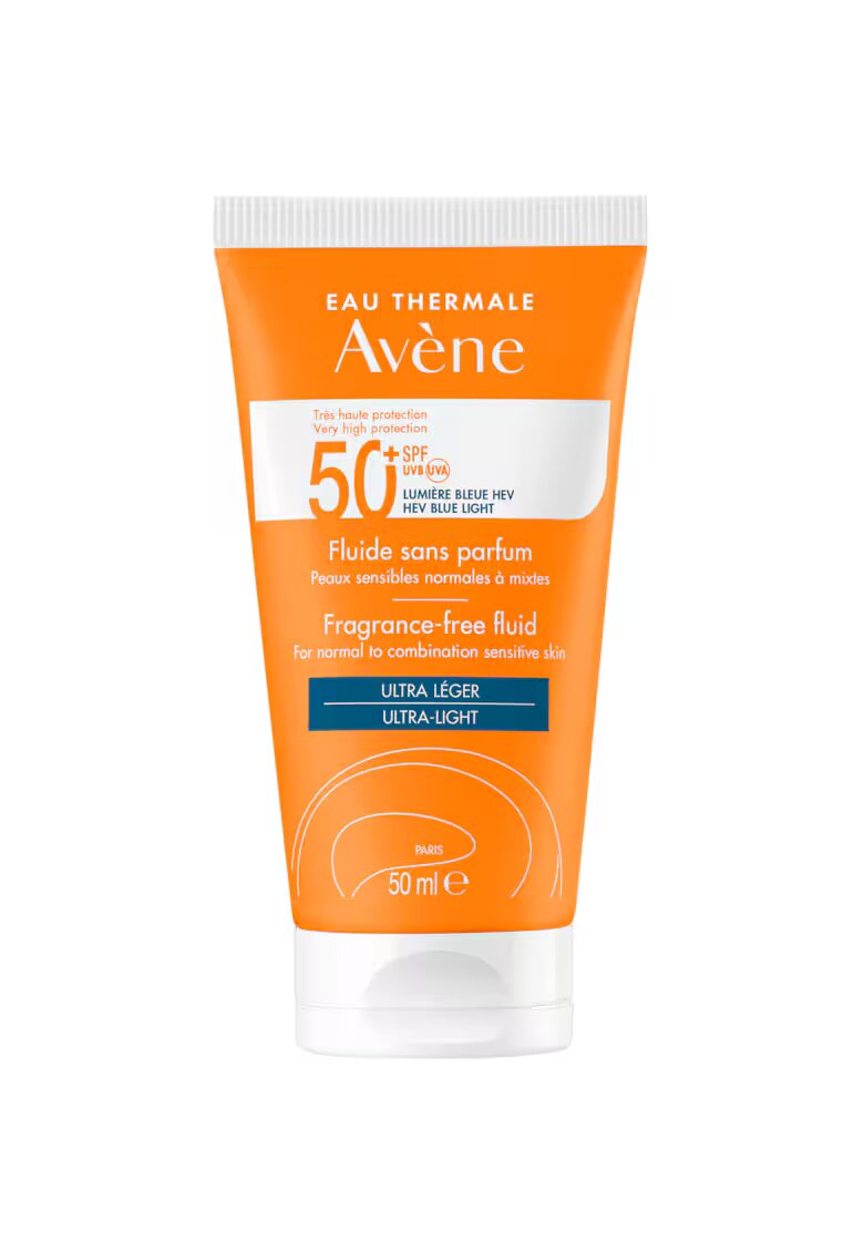 Avene Fluid cu protectie solara SPF 50+ TRIASORB - pentru piele normala si mixta - fara parfum - 50 ml