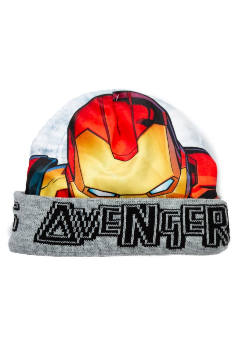 Avengers Caciula copii gri - 54 - reversibil Iron Man/Kapitan America - material poliester
