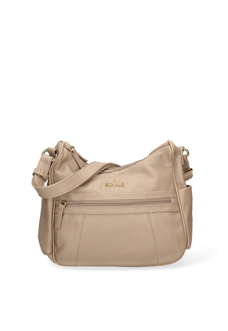 B Cavalli B Geanta crossbody din piele ecologica cu buzunare exterioare cu fermoar Seraphina - Maro