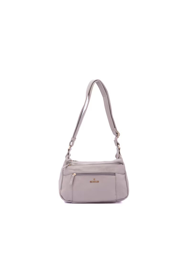 B Cavalli B Geanta crossbody din piele ecologica - Gri deschis
