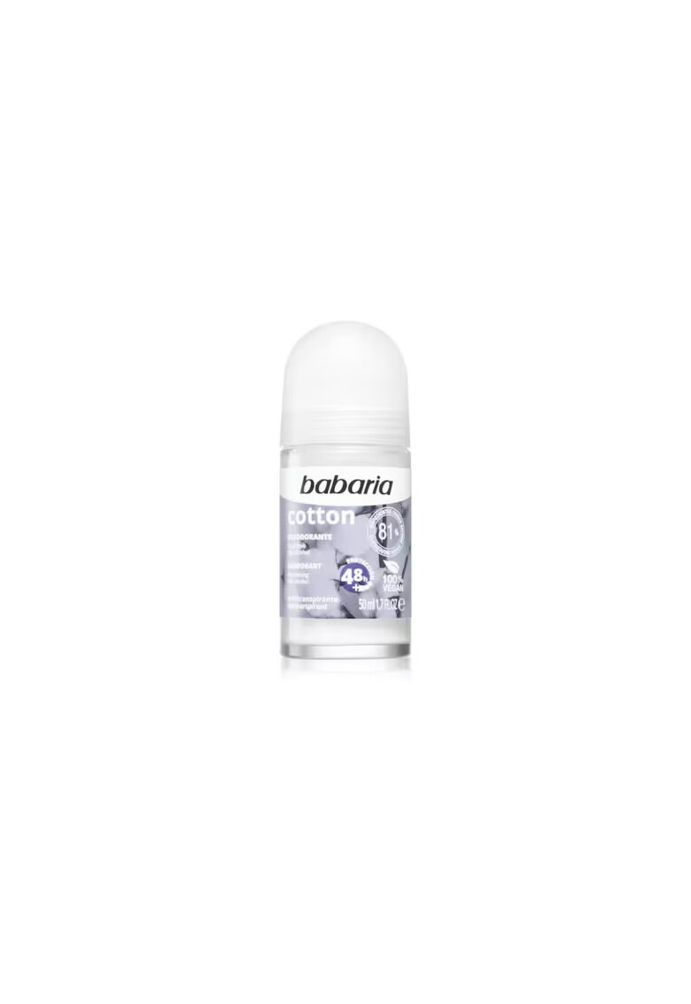 BABARIA Deodorant roll-on fara alcool - nutritiv - Cotton - 50 ml
