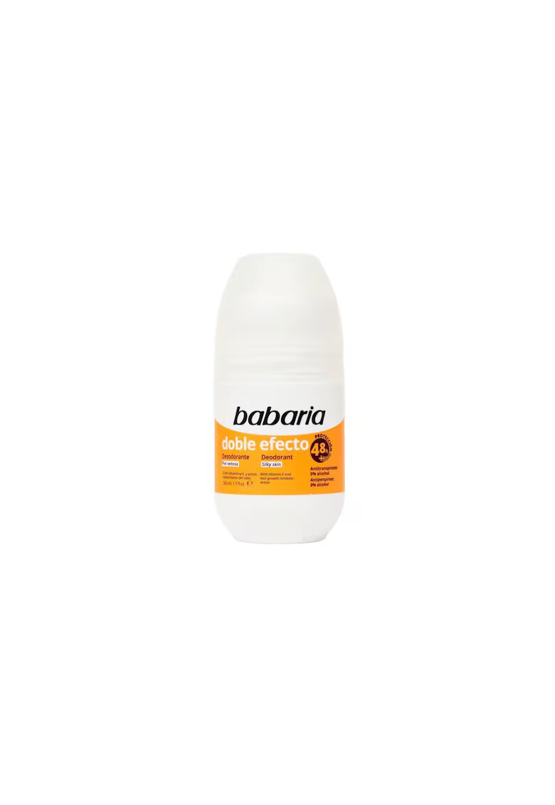 BABARIA Deodorant roll-on fara alcool pentru pielea sensibila - cu dublu efect - Silky Skin - 50 ml