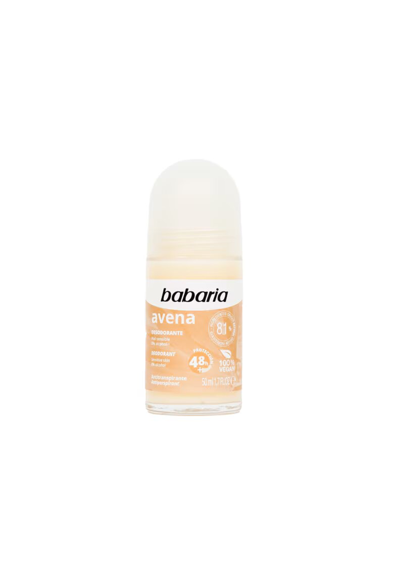 BABARIA Deodorant roll-on fara alcool - piele sensibila - Avena - 50 ml