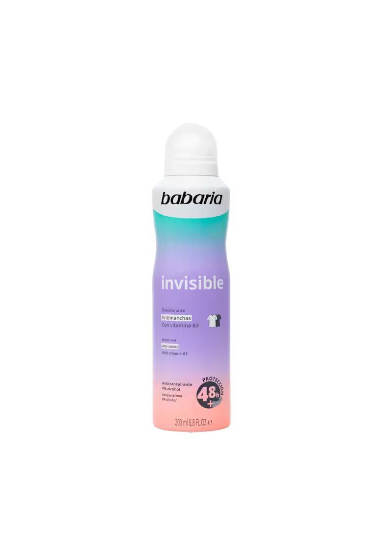 BABARIA Deodorant spray fara alcool anti pete albe - Invisible - 200 ml