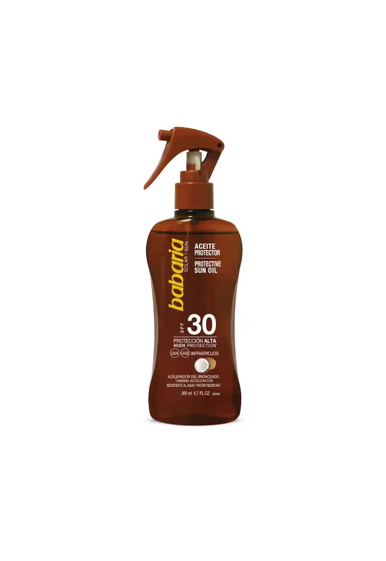BABARIA Ulei protectie solara SPF30 & accelerator bronzare tip spray - Cocos - 200 ml