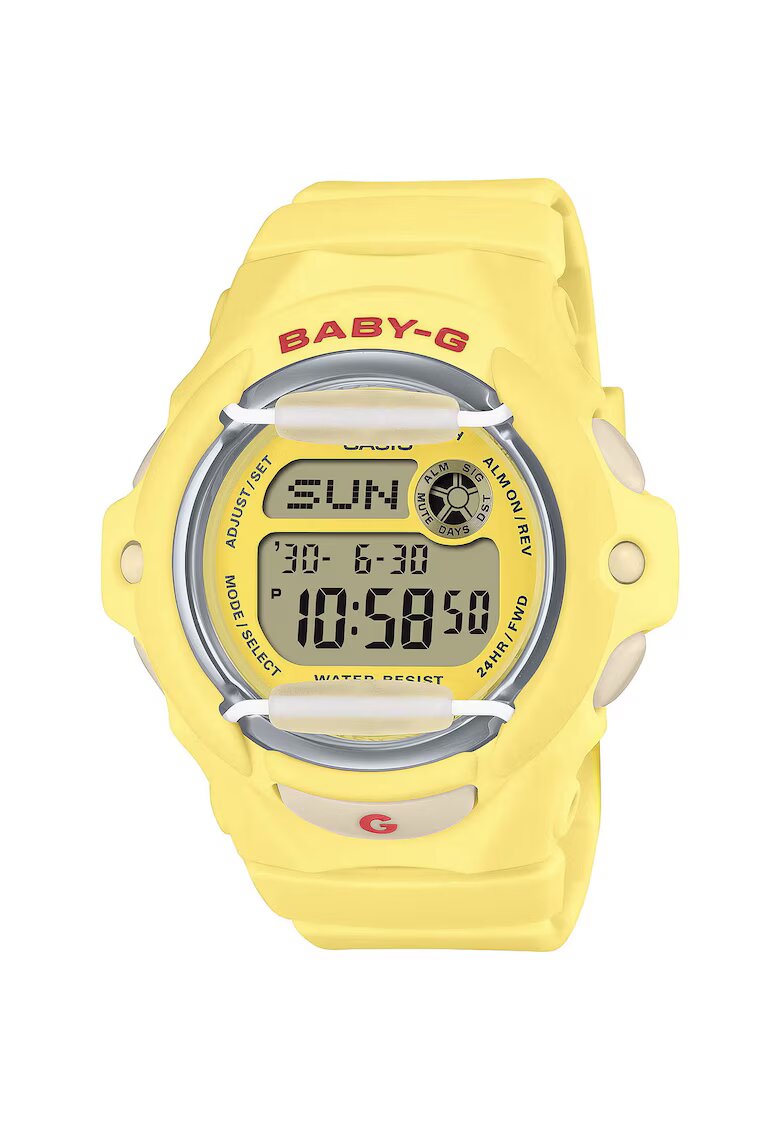 Baby-G Ceas Dama BG-169CH-9ER - galben - 43mm - rezistent la apa 200m - curea din cauciuc
