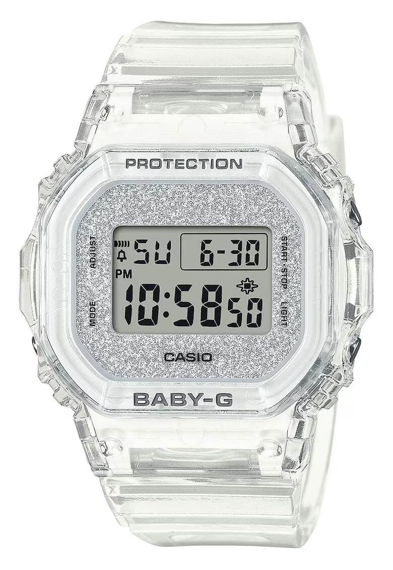 Baby-G Ceas dama BGD-565GC-7ER transparent - mecanism quartz - rezistent la apa 100m - curea din cauciuc