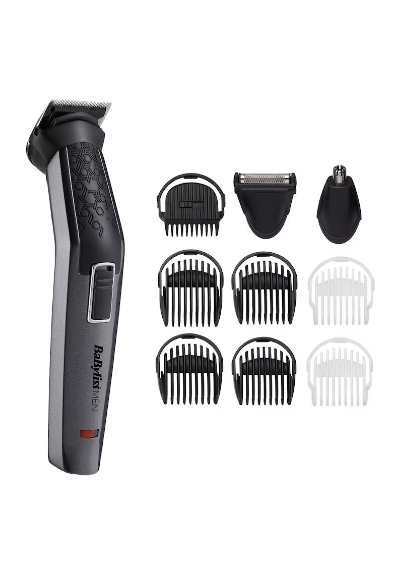 BaByliss Aparat de tuns si ras Carbon Titanium 10in1 Multi Trimmer - 10 Accesorii - 3 capete - Negru