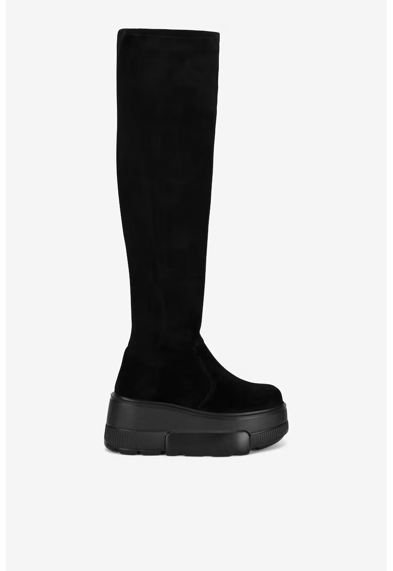 Badura Cizme dama 5905588821915 - Piele intoarsa - Negru - Negru