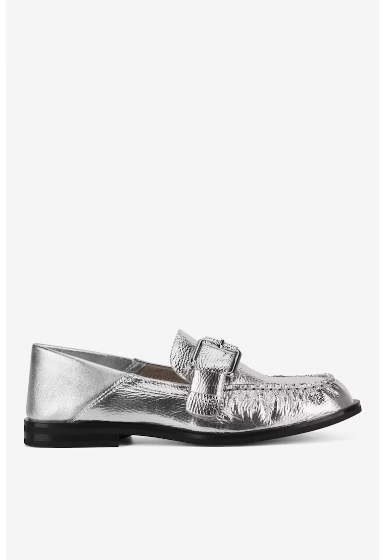 Badura Mocasini dama 5903698601199 - Piele naturala - Argintiu - Argintiu