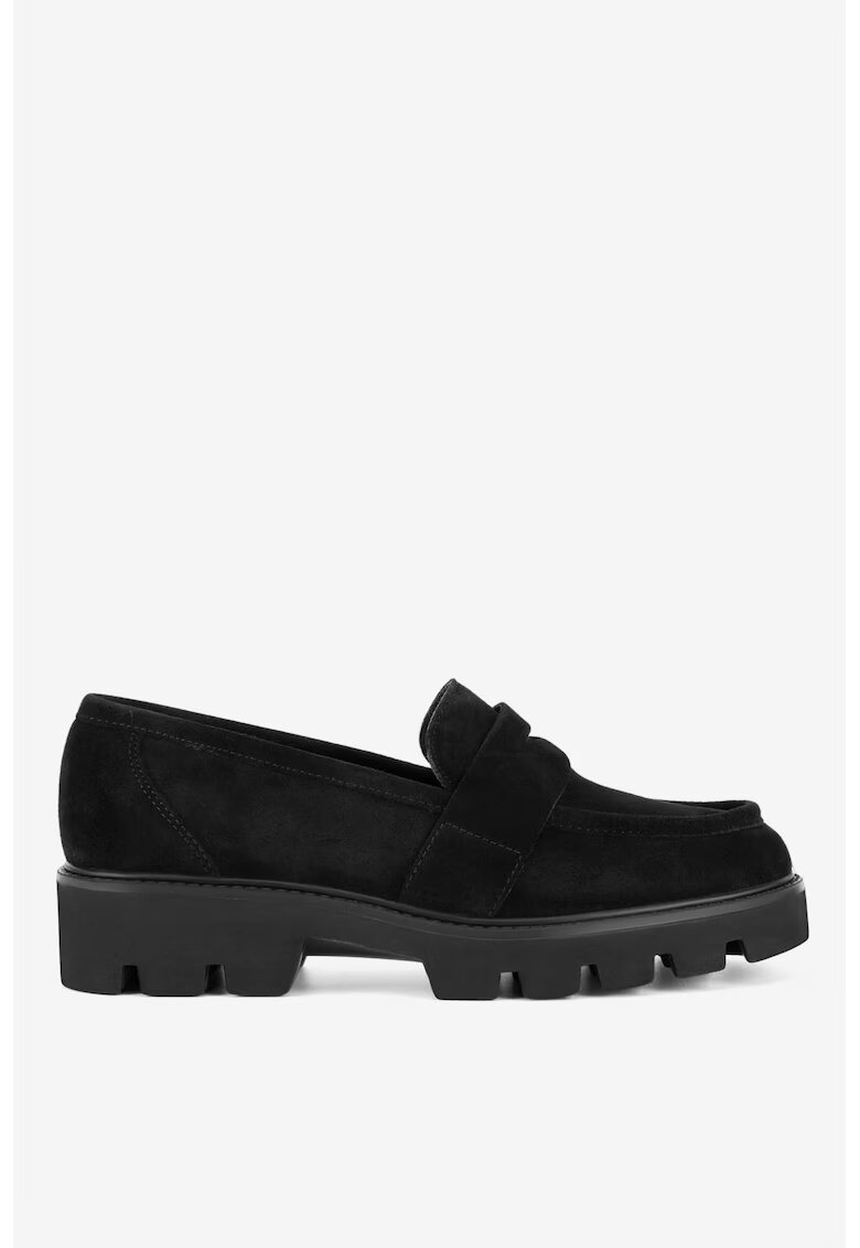 Badura Mocasini dama 5903698620275 - Piele intoarsa - Negru - Negru