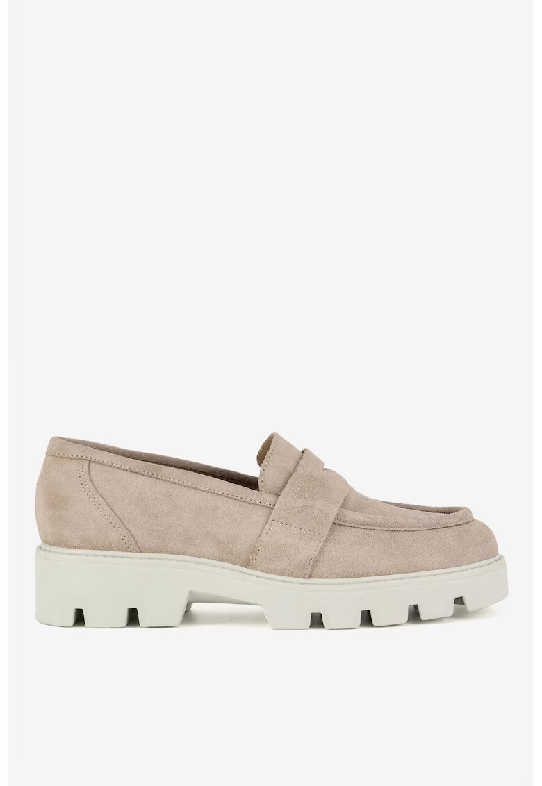 Badura Mocasini dama 5903698620282 - Piele intoarsa - Bej - Bej