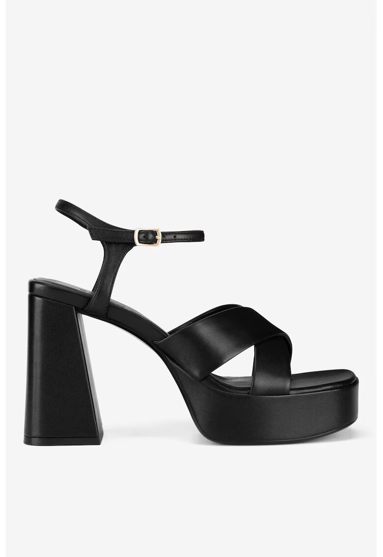 Badura Sandale dama 5903698194516 - Piele naturala - Negru - Negru