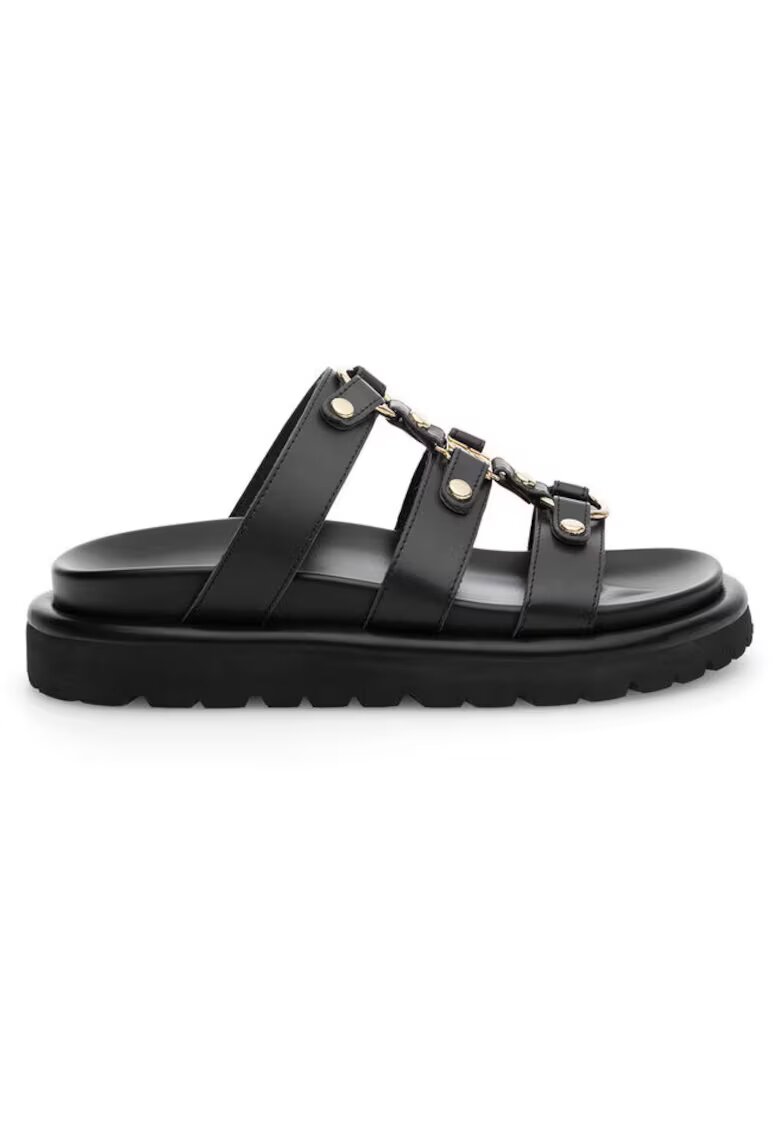 Badura Sandale din piele naturală pentru femei - Negru