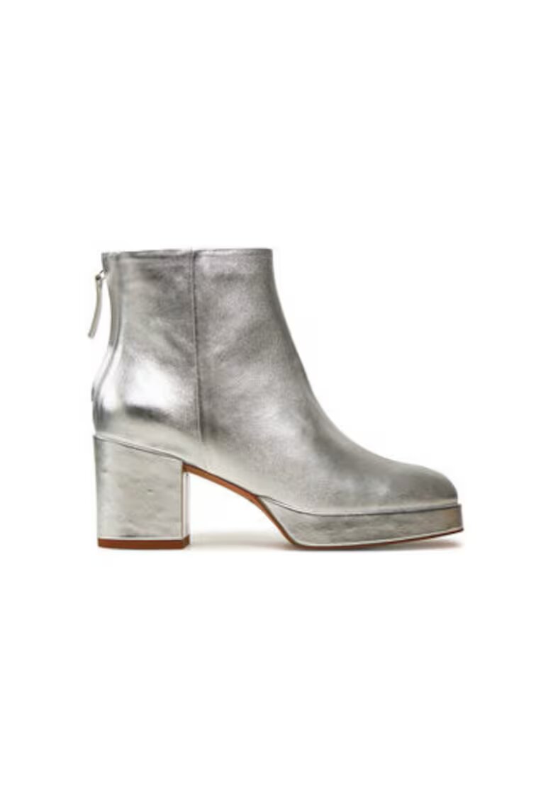 Balagan Botine dama ELTON - Piele naturala - 40 EU - Argintiu
