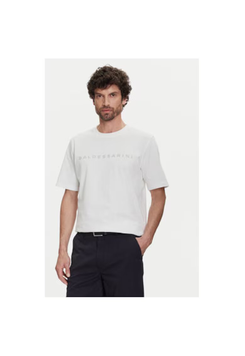BALDESSARINI Tricou barbati B4 20082.5293 - Bumbac - Alb - Alb