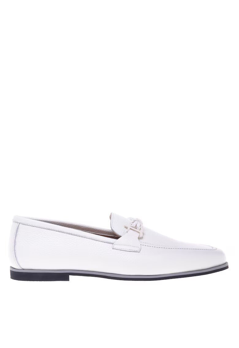 Baldinini Pantofi loafer cu logo si aspect texturat - Alb