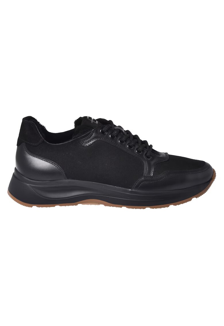Baldinini Pantofi sport cu garnituri de piele intoarsa si piele - Negru