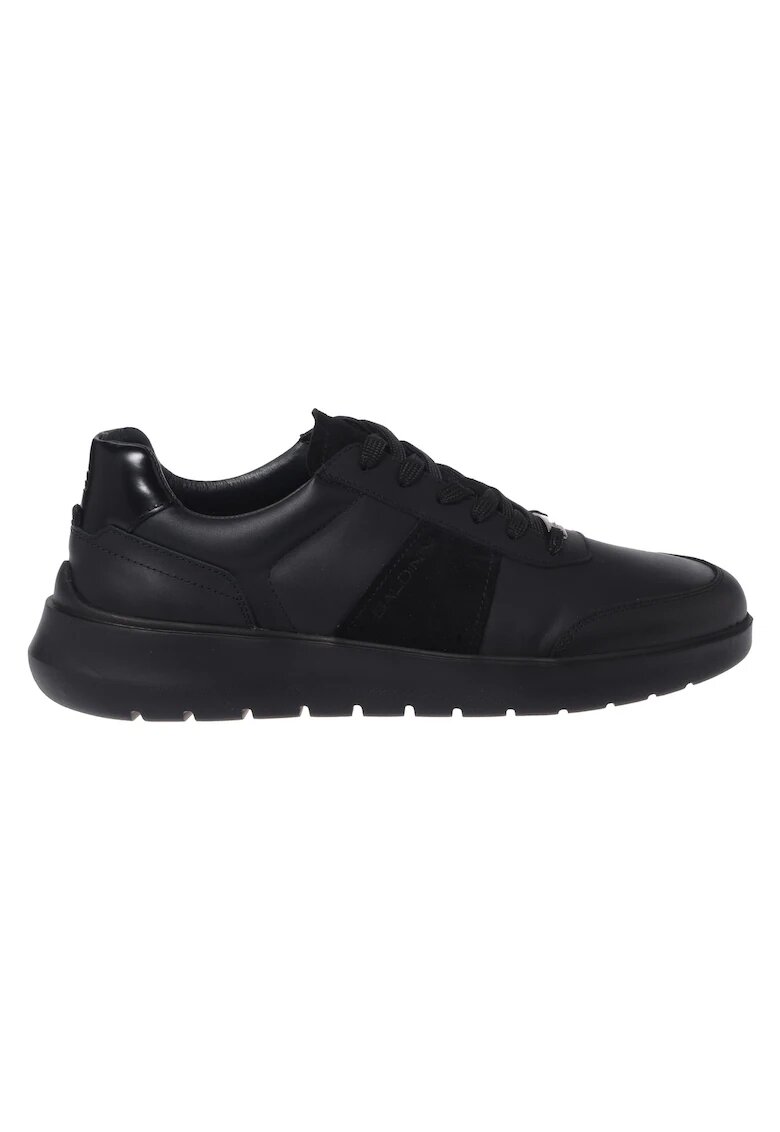 Baldinini Pantofi sport din piele cu insertii din piele intoarsa - Negru