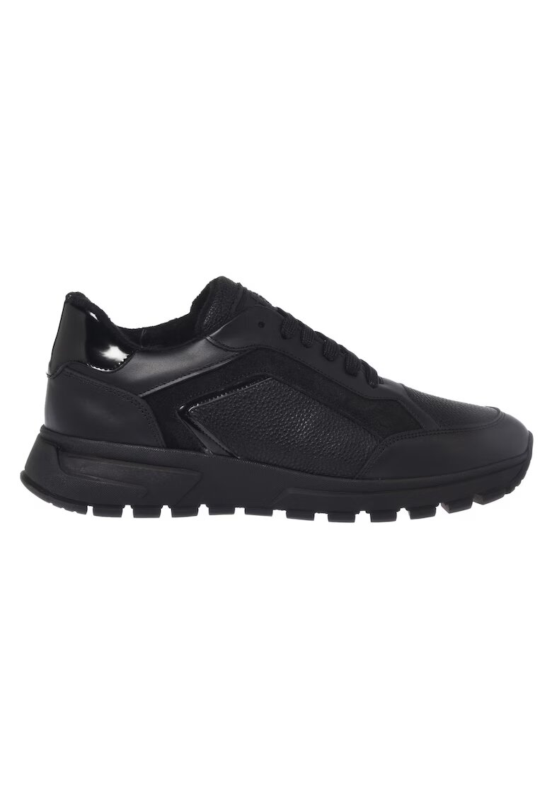 Baldinini Pantofi sport din piele cu segmente din piele intoarsa - Negru