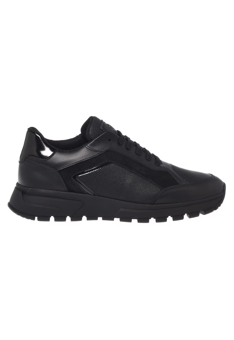 Baldinini Pantofi sport din piele cu sireturi - Negru