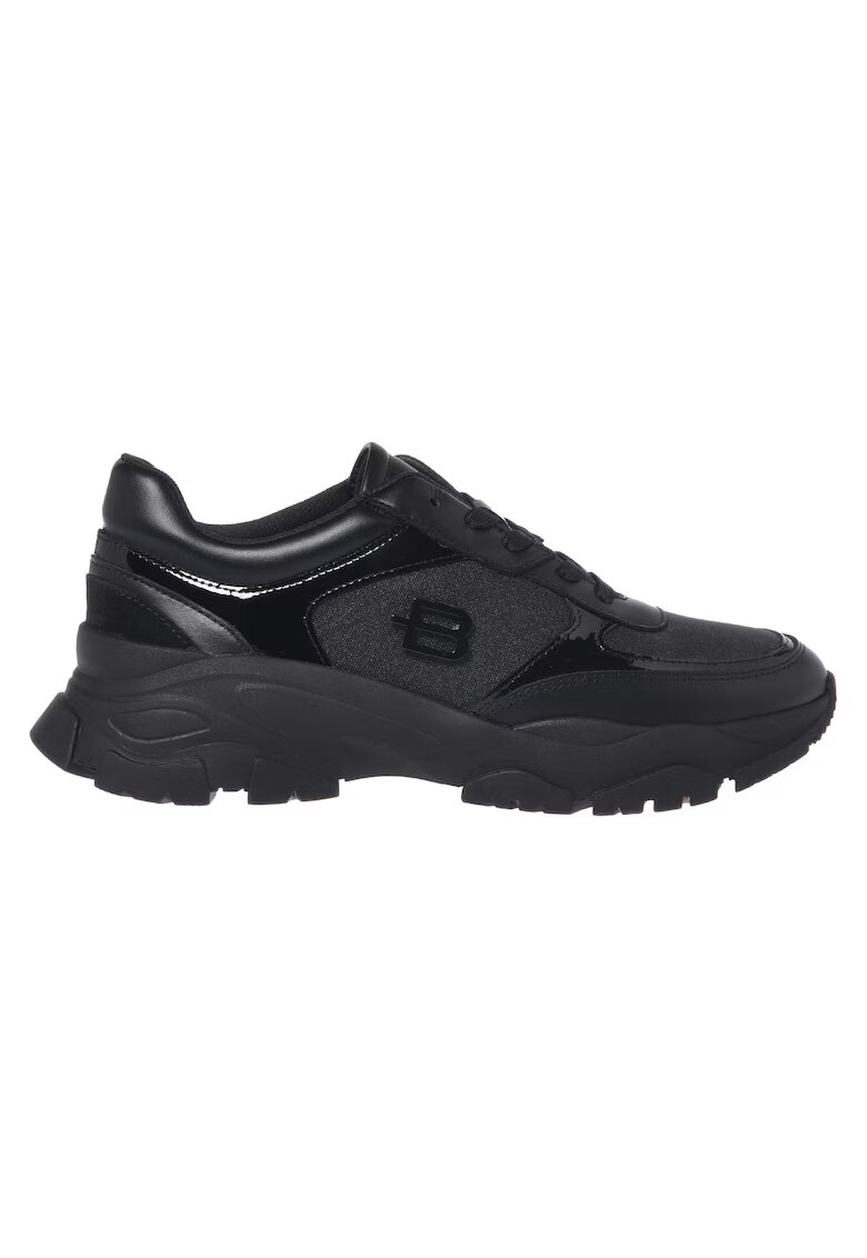 Baldinini Pantofi sport din piele cu sireturi - Negru