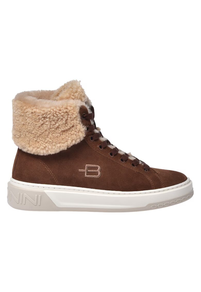 Baldinini Pantofi sport din piele intoarsa - Maro