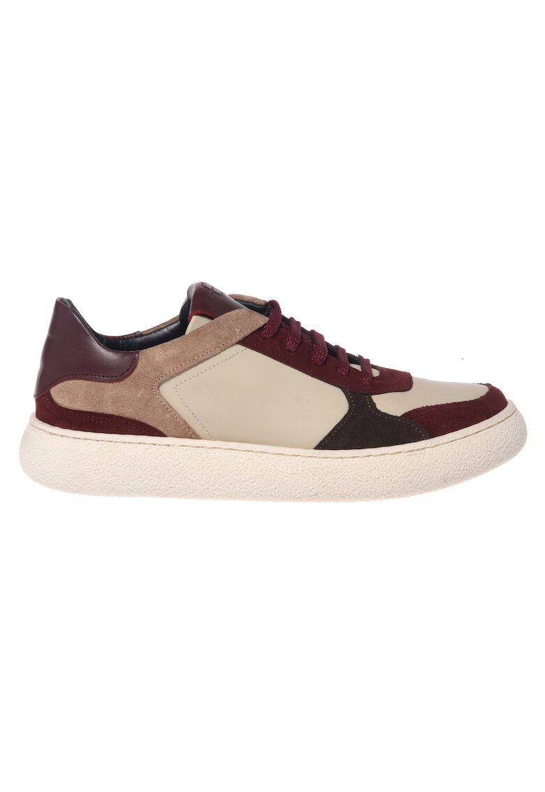 Baldinini Pantofi sport flatform din piele intoarsa - Visiniu