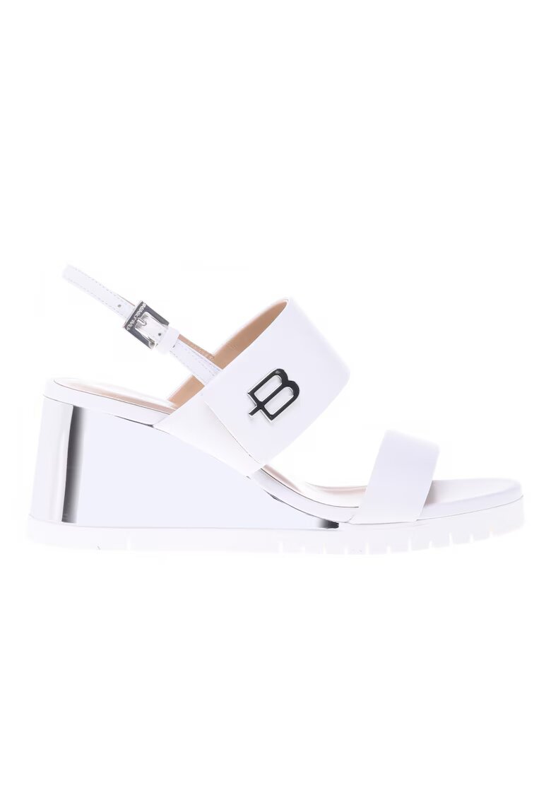 Baldinini Sandale wedge de piele - Alb
