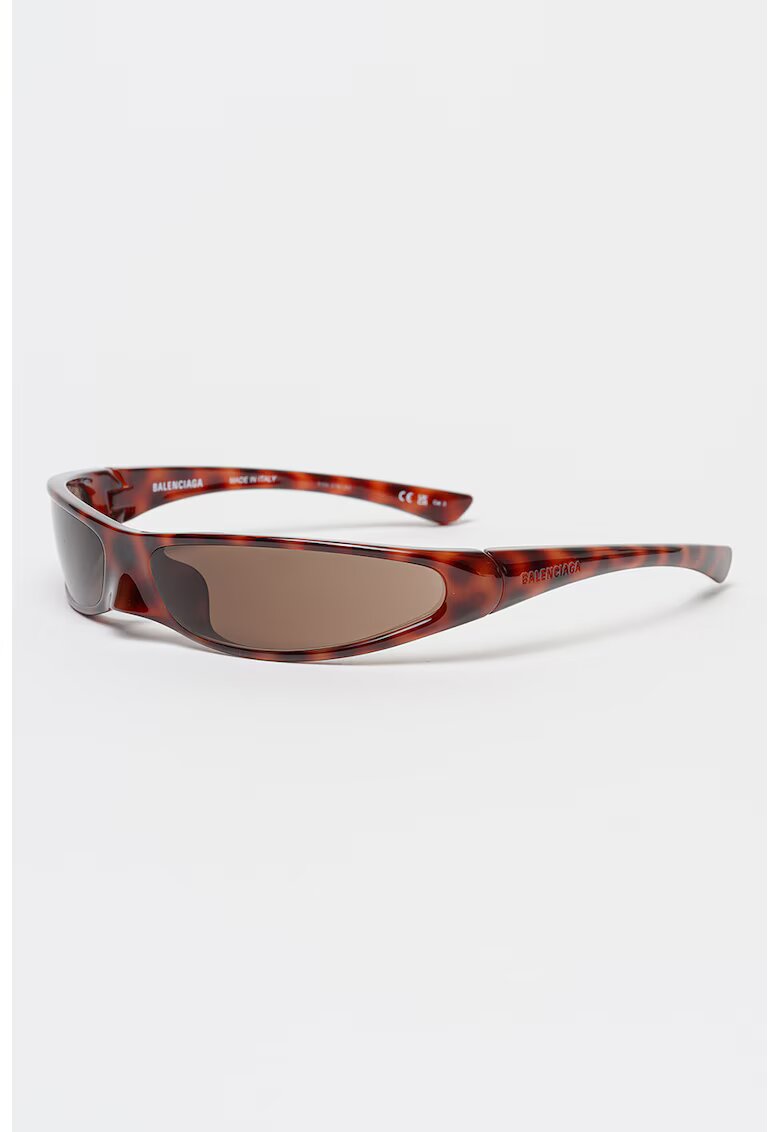 Balenciaga Ochelari de soare unisex cu model wrap - Rosu