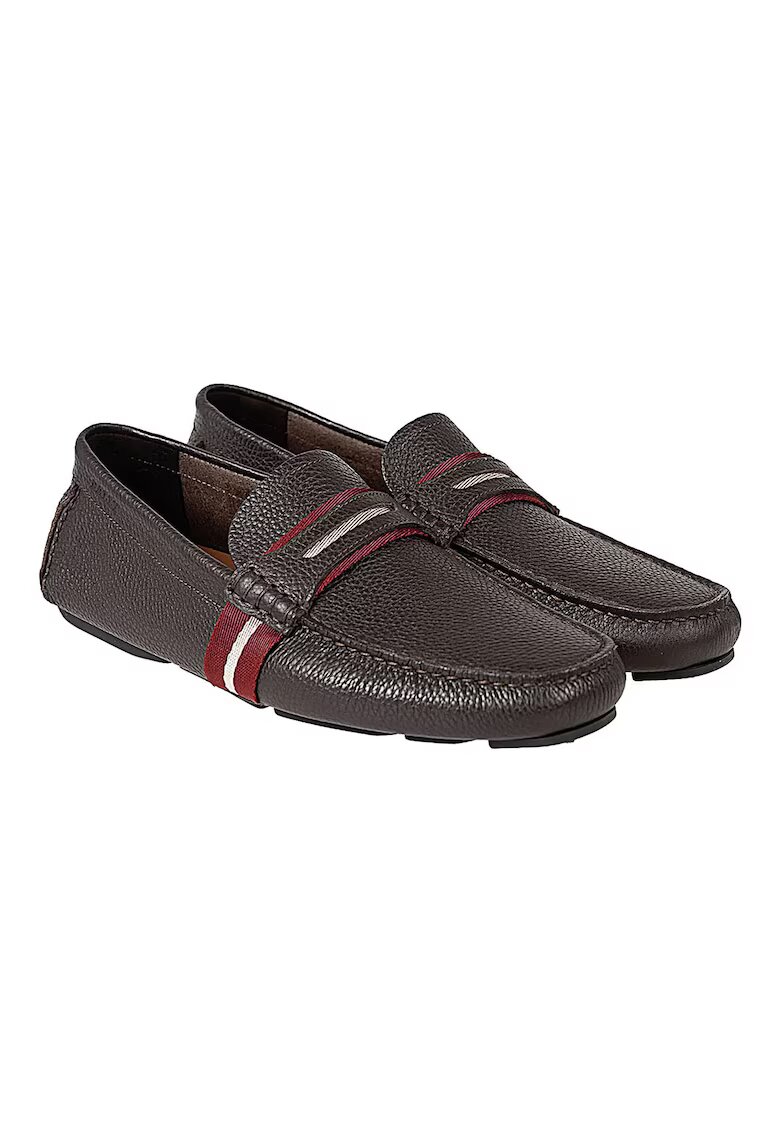 Bally Pantofi loafer din piele cu detaliu textil Waran -