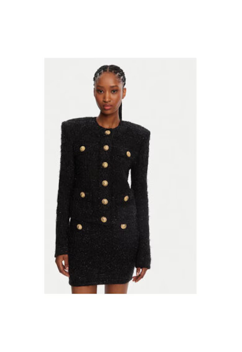 Balmain Bluza dama DF1SK249KG43 - Poliamida/Viscoza - Negru - Negru