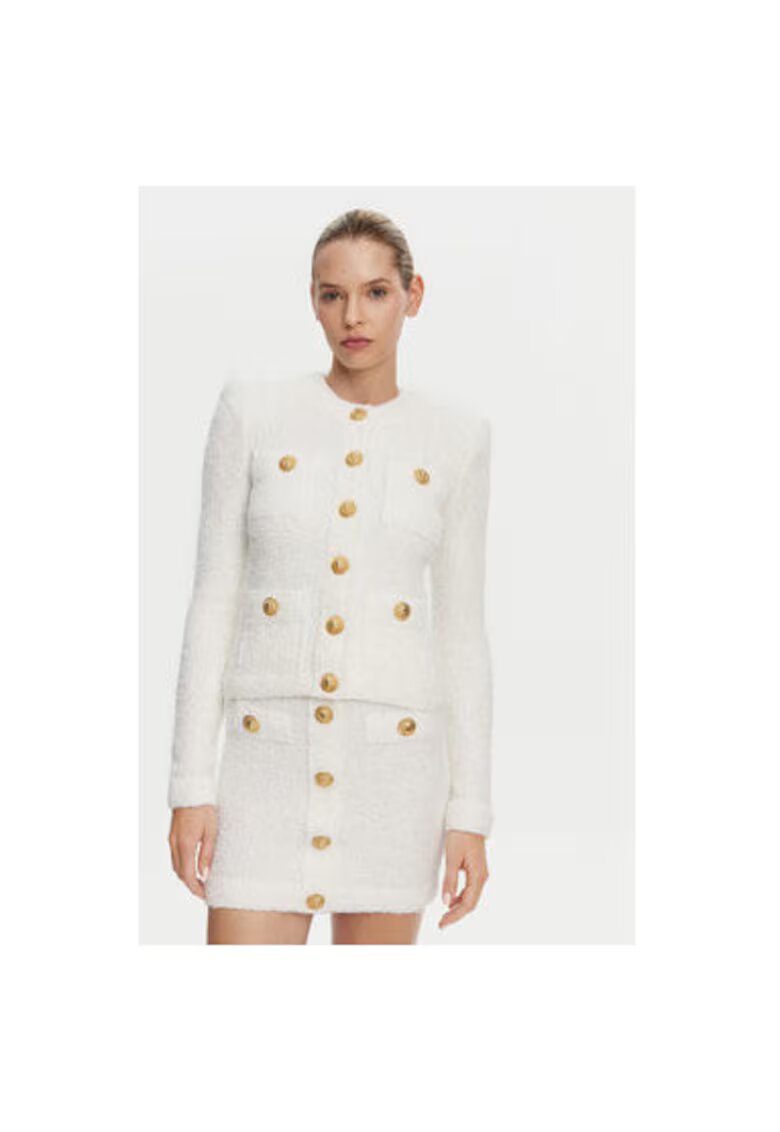 Balmain Bluza dama Poliamida/Viscoza - Alb - Alb