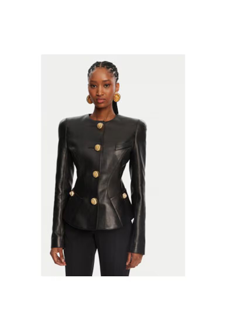 Balmain Geaca din piele dama DF0SK690LC62 - Piele naturala - 36 EU - Negru