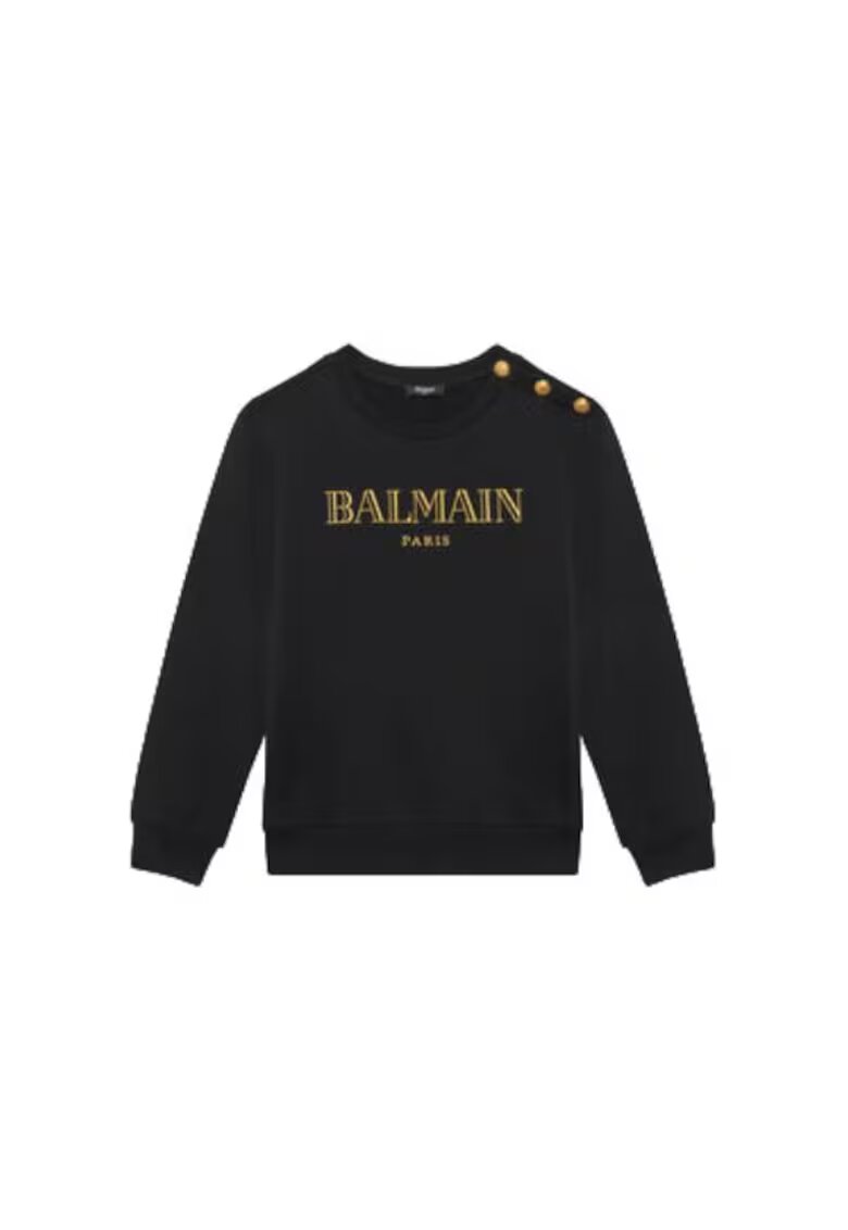 Balmain Hanorac copii negru - 100% bumbac -
