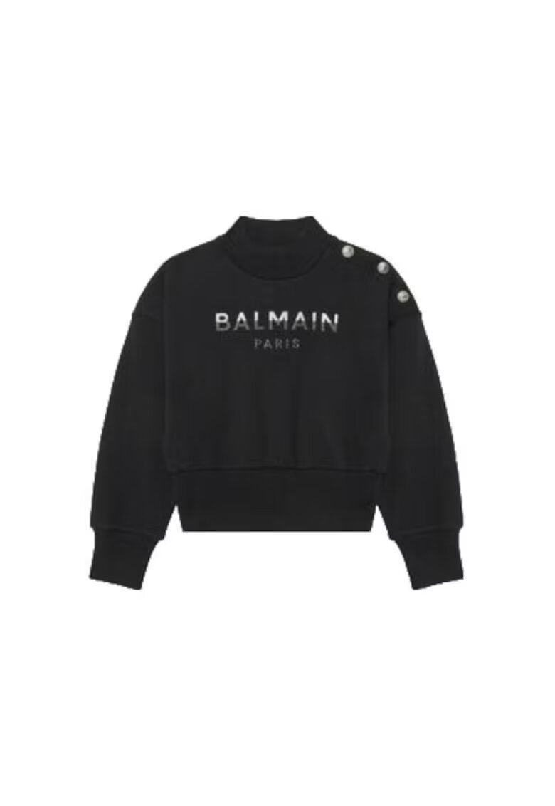 Balmain Hanorac copii negru - bumbac - cu elastan