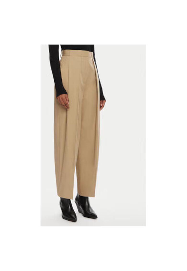 Balmain Pantaloni Dama - 305313515 - Bumbac - Bej - Bej