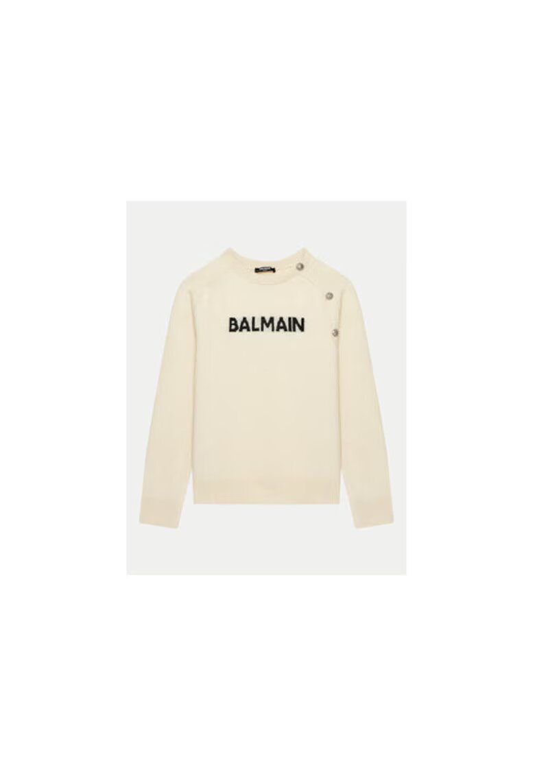 Balmain Pulover copii - bej - 64% lana - 36% poliamida