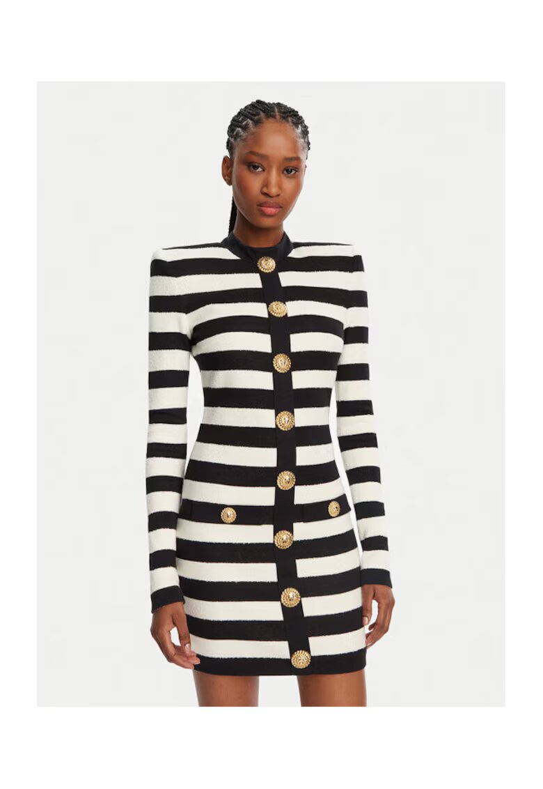 Balmain Rochie Dama - 305313843 - Acril - Bumbac - Negru - Negru