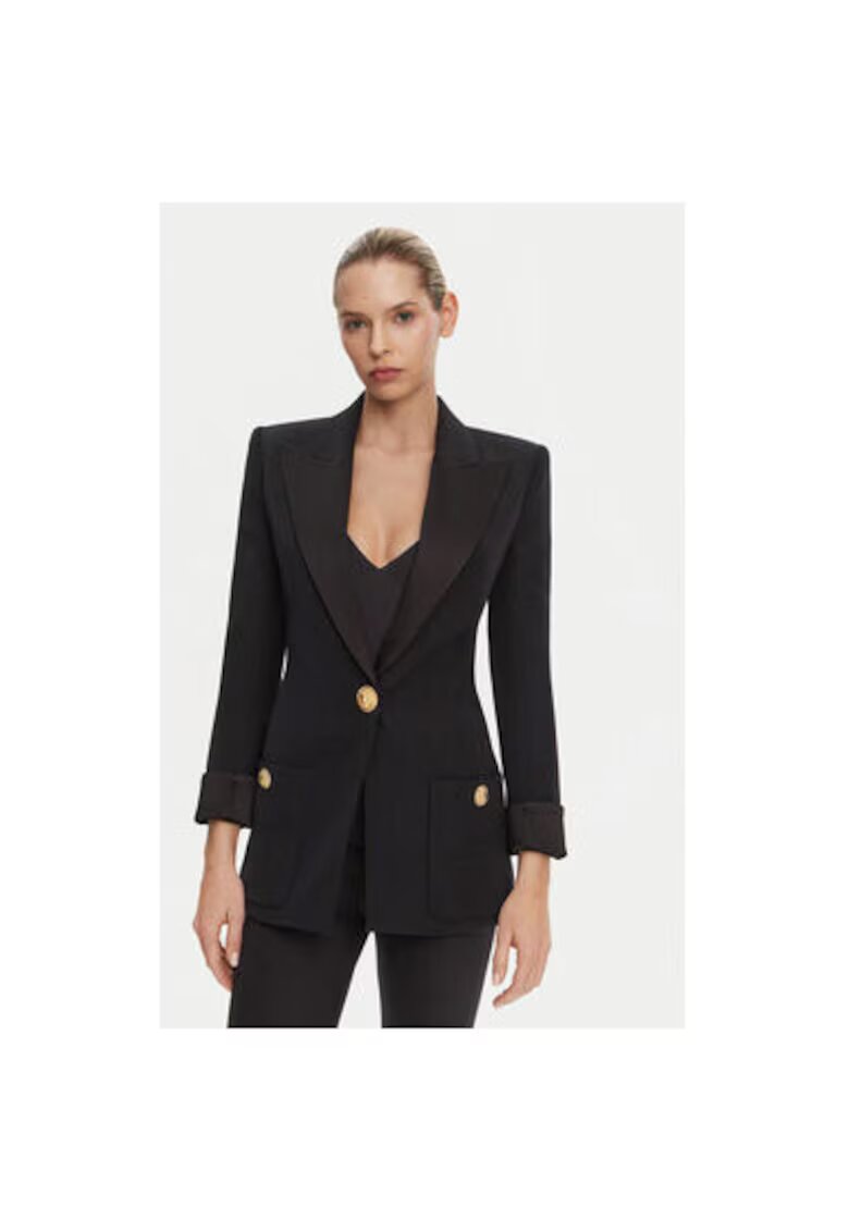 Balmain Sacou Dama - 305313867 - Lana - Negru - Negru