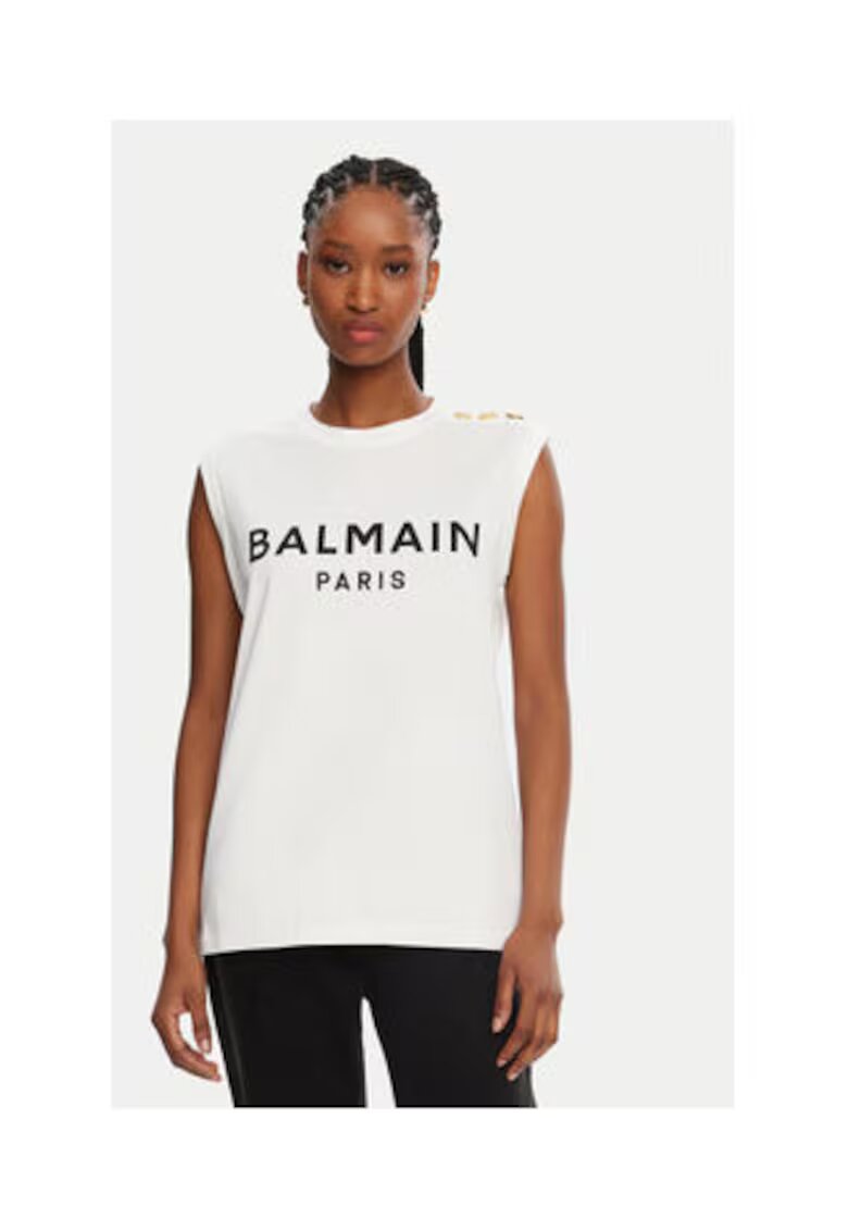 Balmain Top femei - alb - 100% bumbac -