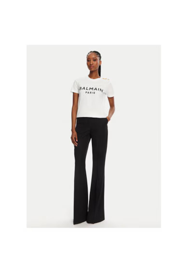 Balmain Tricouri Dama - 305313270 - Bumbac - Alb - Alb